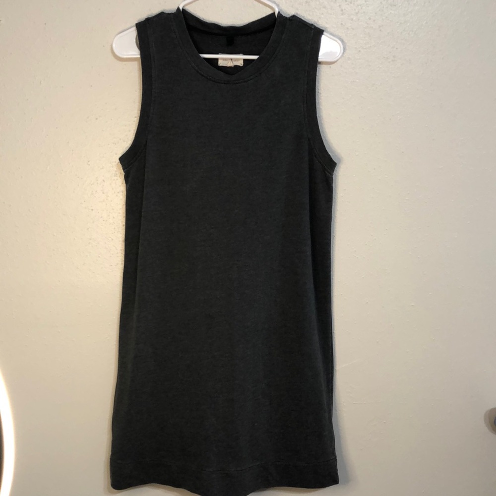 Lou & Grey tank top dress size small dark gray color